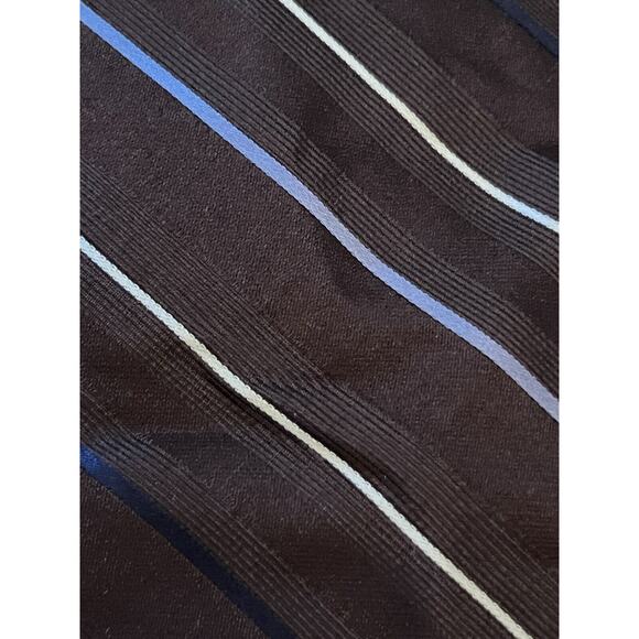 Michael Michael Kors Brown Blue 100% Silk Men’s Neck Tie Made In China - Picture 9 of 9